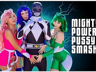 The Mighty Power Pussy Smashers Are Here To Pound Justice Into Every Hole (full Free Cosplay Movie) With Elias Cash, Khloe Kingsley And Laney Grey