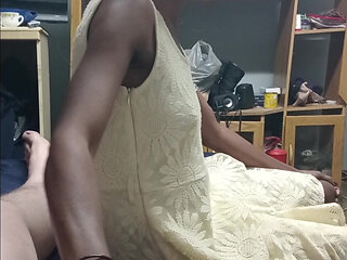 Domestic worker jack off hobbies cock while wife sucks on it