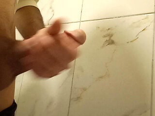 Asian boy masturbates in the shower