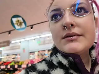 PLUMP CHICK BURPS AT THE SUPERMARKET &ndash_ EMBARRASSING PUBLIC DISPLAY