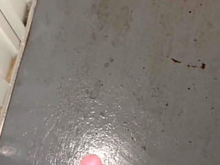 Jerking off in work warehouse