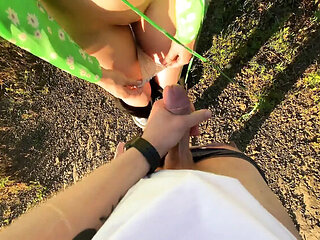 Big Ass Teen Girl Doggystyle Fucked in Park - Creampie & Cum Walk in Panties POV