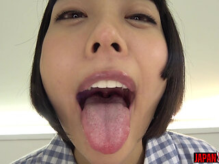 Yua Nanami's Mouth Is Wet and Wide, Her Tongue Dripping - She Strokes the Drenched Dildo and Begs for Your Creamy Finish.