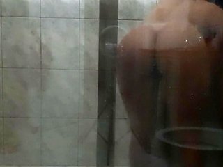 Part1 Sex in the bathroom with a big couple, big ass and big dick.