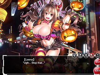 Halloween Night Leena H-Scene 01 Taimanin Asagi Battle Arena ENG: Cumshot, Creampie  Hentai Porn