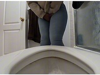 How Long Can I Hold It While Looking At The Toilet Part 17: Squirming In Jean