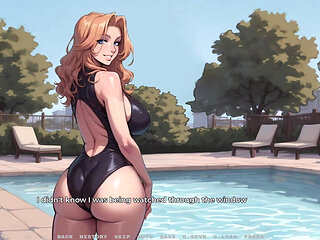 My New Girlfriend #2 - Red Head Step Sis Shows Her New Swimsuit. You Can See Her Big Ass and Big Tits