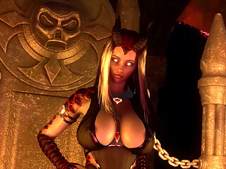 Sollo Succubus with Big Dick Masturbates