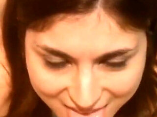 Amateur MILF Blowjob, Facial and Piss in Mouth