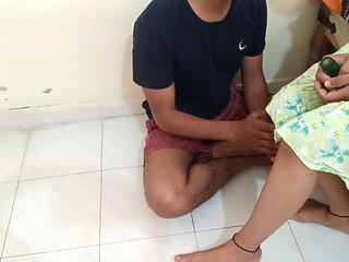 Quick Anal fuck of Maasi virgin girl when both were alone at home, Hindi audio