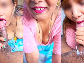 Delhi Hot Wife Pinki Cute Real Blowjob - Accidentally Cum in Mouth & Swallowing Enjoyment