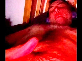 Rubbing my throbbing, huge cock and edging...