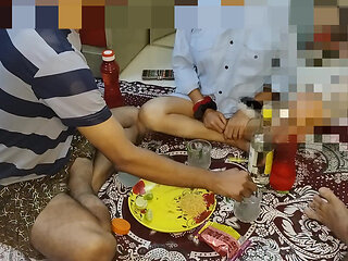 Desi bhabhi enjoy sex with friends drink alcoho