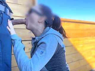 Public stranger, red head, blow-job
