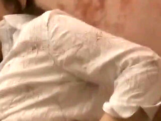 Tattooed brunette Audrey Alder mouth fucks big cock