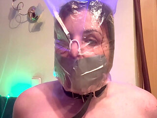 Swimcap, Plastic Bag, Duct Tape and Nose Clamp