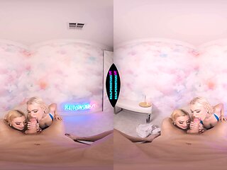 Blonde girl pov blowjob and cumshot