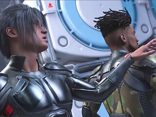 Game show featuring anime hentai action with Loveskysan69real in boulder-holder lingerie