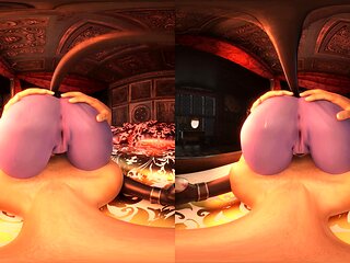 Hot 3D redhead licking a pussy while getting fucked