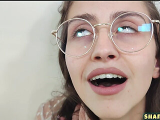 Student Cosplay Nerdy Girl Punished Pee Desperation Roleplay