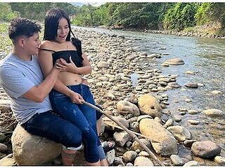 Casual Sex, I Teach A Young Latina How To Fish And Then Fuck Her And Cum In Her Pussy