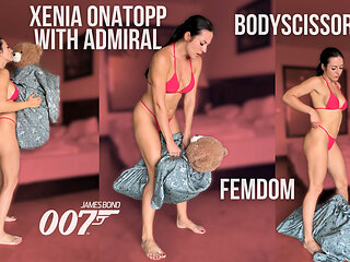 Sadistic Xenia Onatopp with Admiral Scene Standing Bodyscissors (james Bond 007)