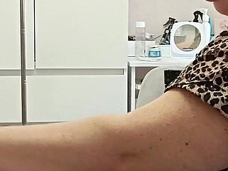 The Neighbor Plays with My Dick with Her Hands and Mouth Until I Cum