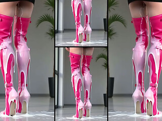 Hot Heels, Hot Legs, Lot of Cum