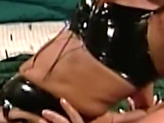 Horny Blonde in Latex Outfit Gets Fucked Hard