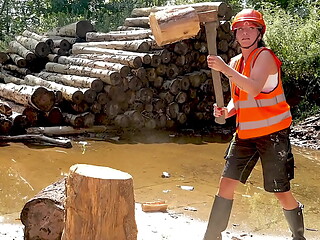 Cocky Stepsis Proves She Can Chop Wood And Milk StepDaddy Dry