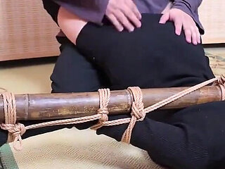 Xr40-a Girl in Black Stocking Is Tied to a Cross