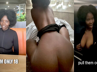Shy 18yo Gets Convinced in Elevator to Show Her Tits Then Creampied
