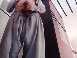 Quick Morning JO Session Before College - Intense Stroking Until Cumshot