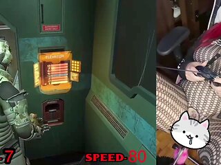 Homemade sex while gaming, goth, orgasm while gaming