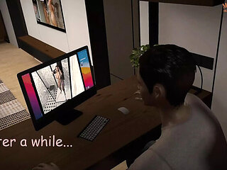 Hot Animated Stepmom Surprise in Shower - 3D Mom Banging Step Son