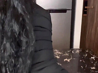 Horny Wife Didn't Wear Panties Under Her Dress - Husband Fucks in All Holes and Cum in Her Mouth