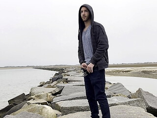 Peeing on the Rocks by the Ocean