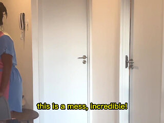 Step mother says: I have a better place for your cum. English subtitles