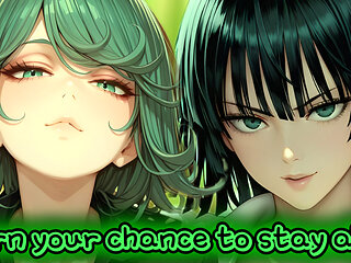Tatsumaki and Fubuki want to play with their weak prey (Femdom JOI)