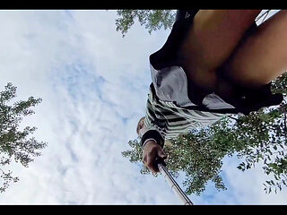 I decided to go for a wlk and as usual I forgot to put on my panties