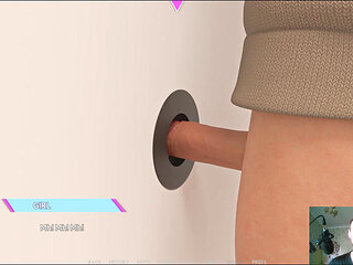 Jerked off and Sucked Through a Hole in the Wall