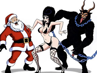 Krampus Stuffed a Butt Plug Into Elvira, the Mistress of Darkness' Ass, and Brought Her to Orgasm. a Christmas Porn Story