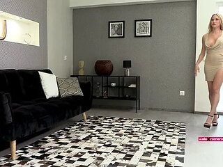 Housewife Deepthroat with Eye Contact, Orgasm