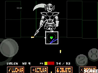 Papeando a undyne asi bien zz