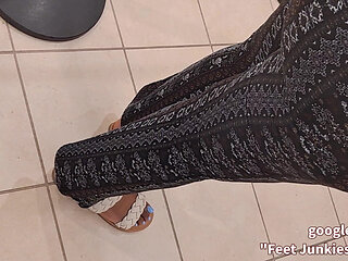 Behind Her Big Booty N Pretty Feet N Blue