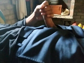 Desi Indian Big Cock Handjob on Bed