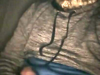 In The Back Seat Of My Car At Night Jerking My Big Black Penis With My Mask On