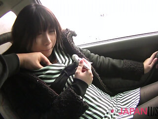 Japanese teen with big natural tits gets creampie