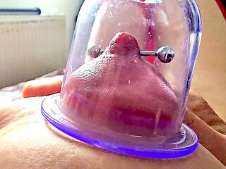 Pumping Suck Hard My Pierced Nipples