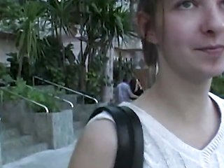 Dark Blonde Teen Girl Shyly Shows Her Pussy